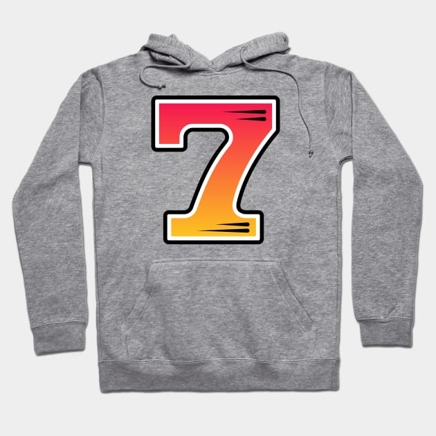 Lucky Number Seven Hoodie by Phil Tessier